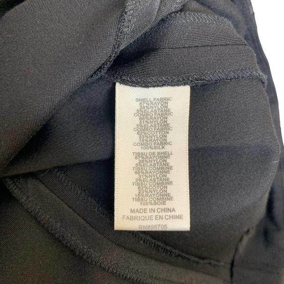 Rebecca Taylor Short Sleeve Fitted Dress with Lace Black Size 2 - Picture 7 of 9